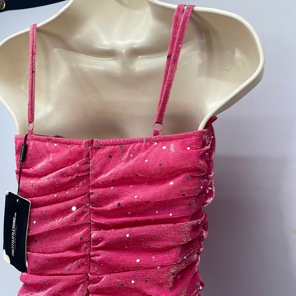 Pink Sparkle Strappy Dress Pretty Little Thing - Picture 6 of 6